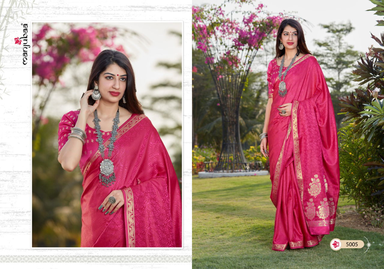 Manjubaa Mahilam Silk Latest Fancy Festive Wear Designer 
 Banarsi Soft Silk Saree Collection